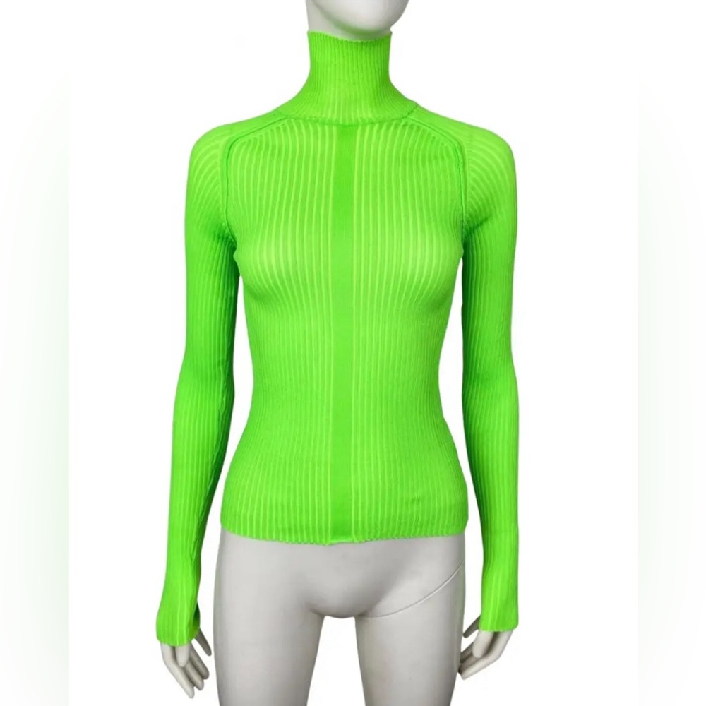 Acne Studios Bright Green knit turtleneck